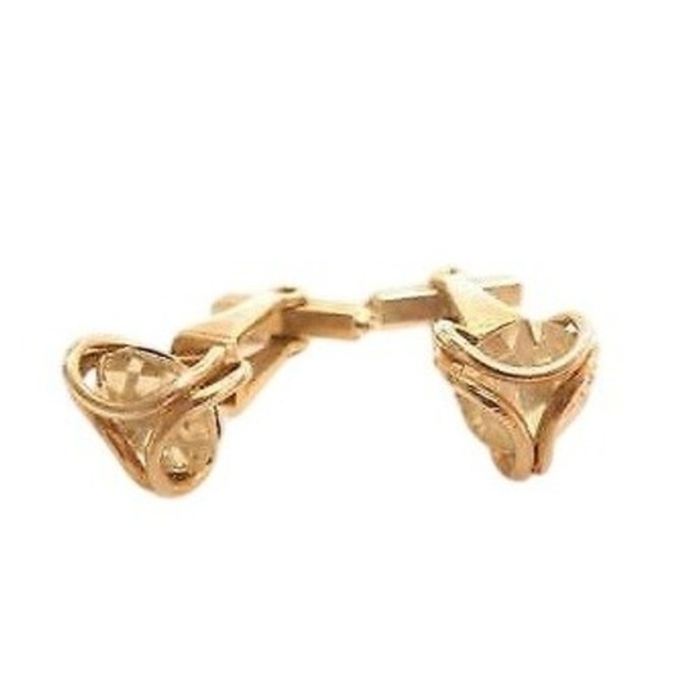 Vintage Gold Caged Sparkly‎ Clear Rhinestone Cufflinks Men's Modernist Jewelry